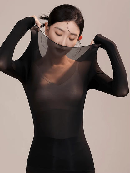 Top Seconde Peau Noir Femme