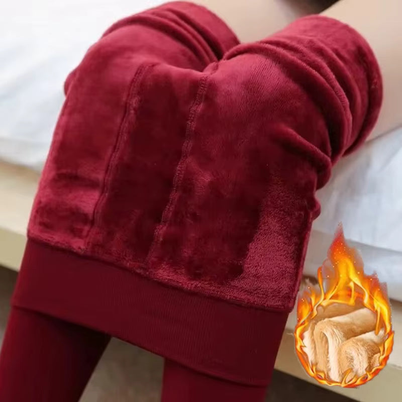 legging velours côtelé femme bordeaux